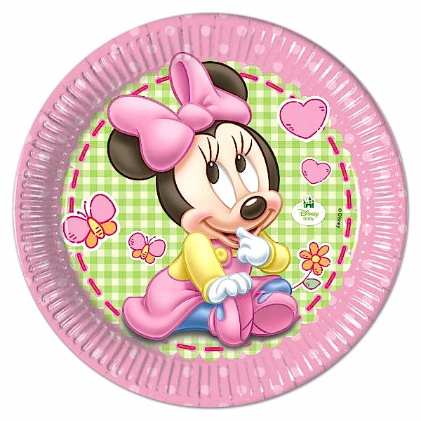 8 Baby Minnie Pappteller 23 cm-0