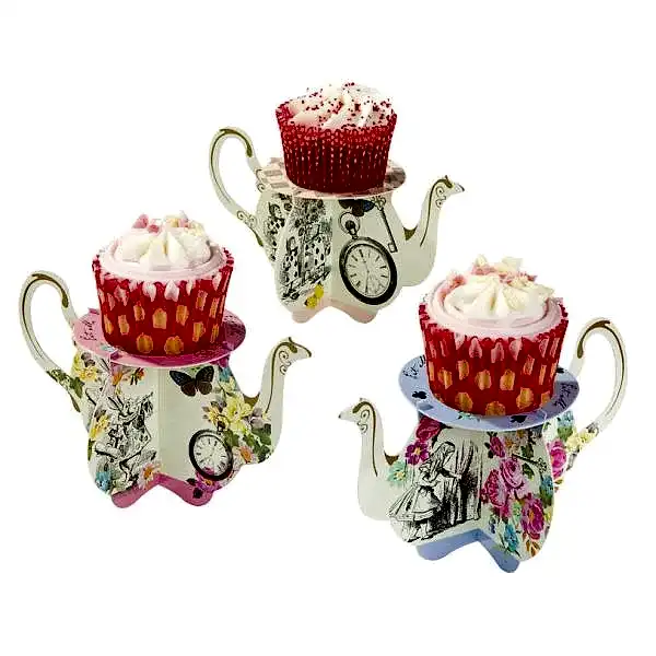 Truly Alice Mini Teekanne Cupcake Ständer-1106