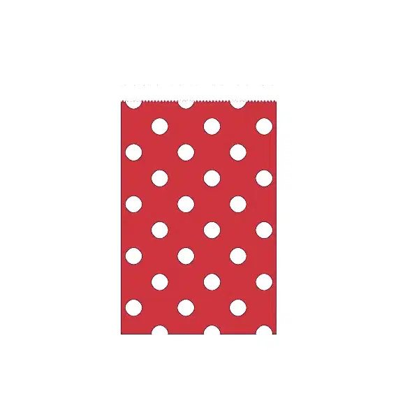 20 Mini Papiertüten Rot Weiß Dots-0