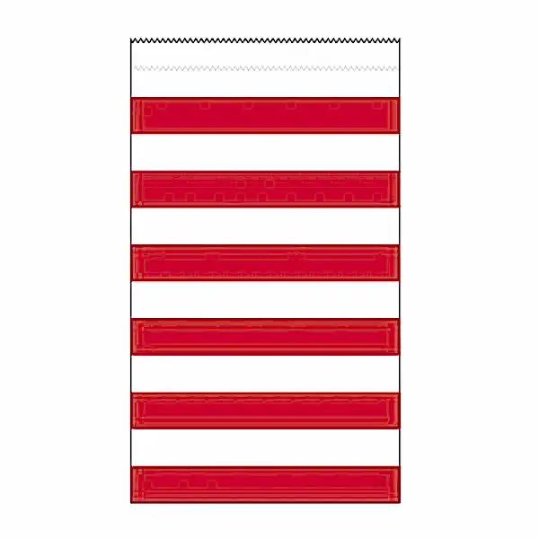 15 Medium Papiertüten Rot Weiß Stripes Streifen-0