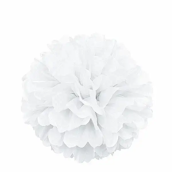 Pom-Pom Puff Weiss 40 cm-0