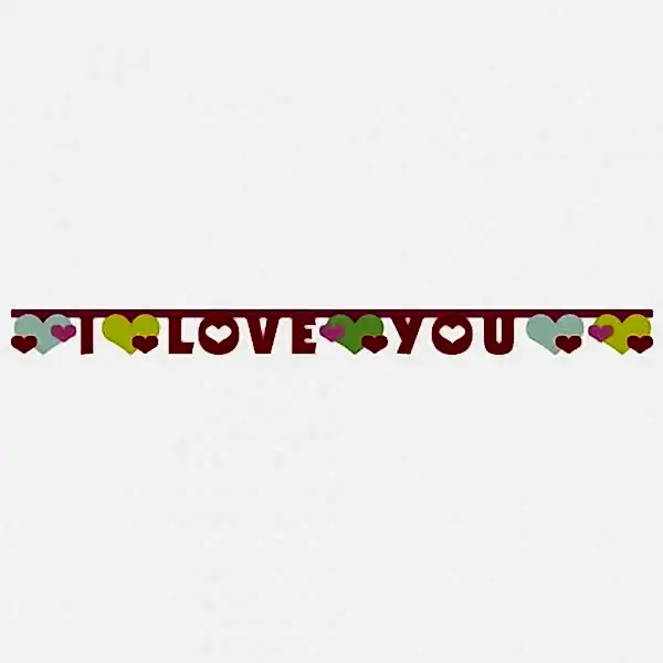 I Love You Girlande Lovely Moments 170 cm-0