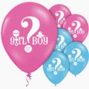 6 Boy or Girl? Gender Reveal Luftballons 30 cm-0