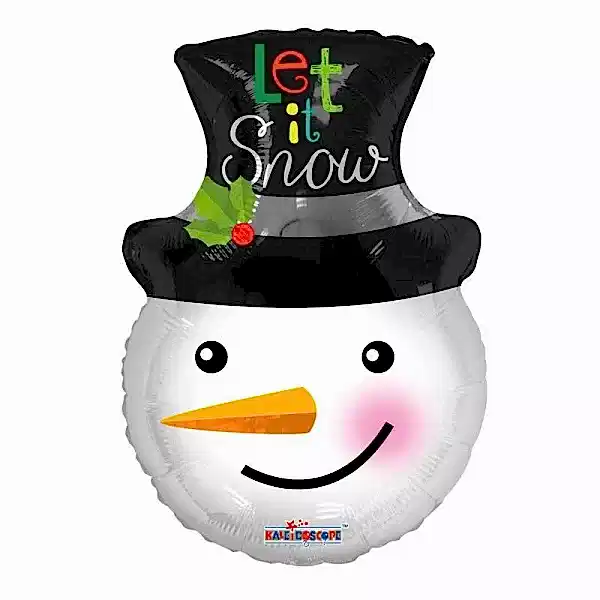 Let It Snow Schneemann Folienballon 45 cm