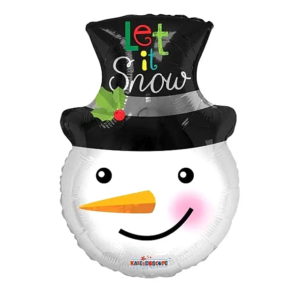 Let It Snow Schneemann Folienballon 45 cm